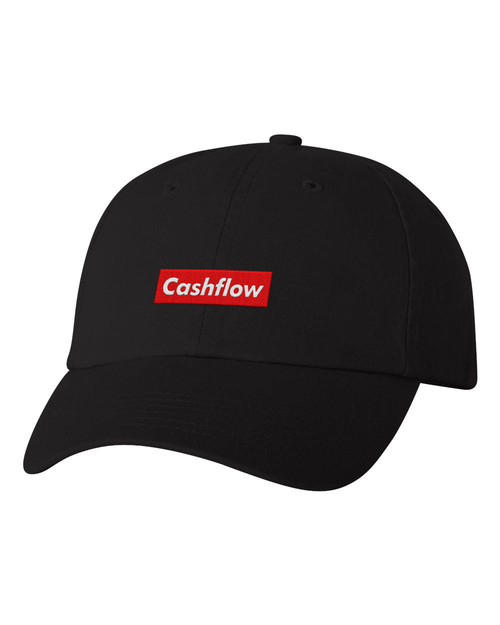 Cashflow Embroidered Dad Cap- Black